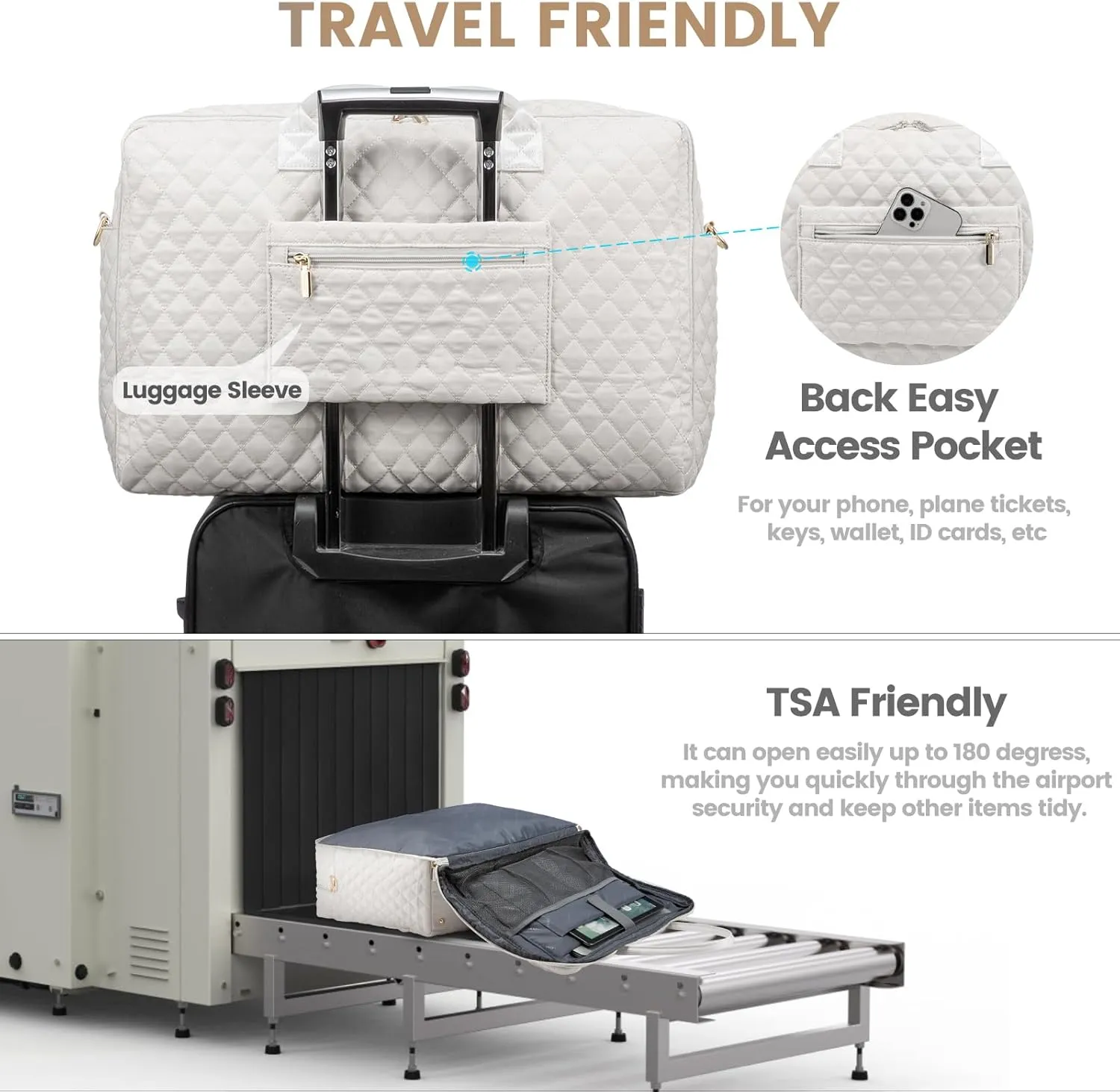 LOVEVOOK Travel Duffle Bag, Weekender Bag for Women with Toiletry Bag Carry on Overnight Bag with Laptop Compartment, Yoga Gym Bag with Wet Pocket Shoe Bag, Hospital Bag for Labor and Delivery