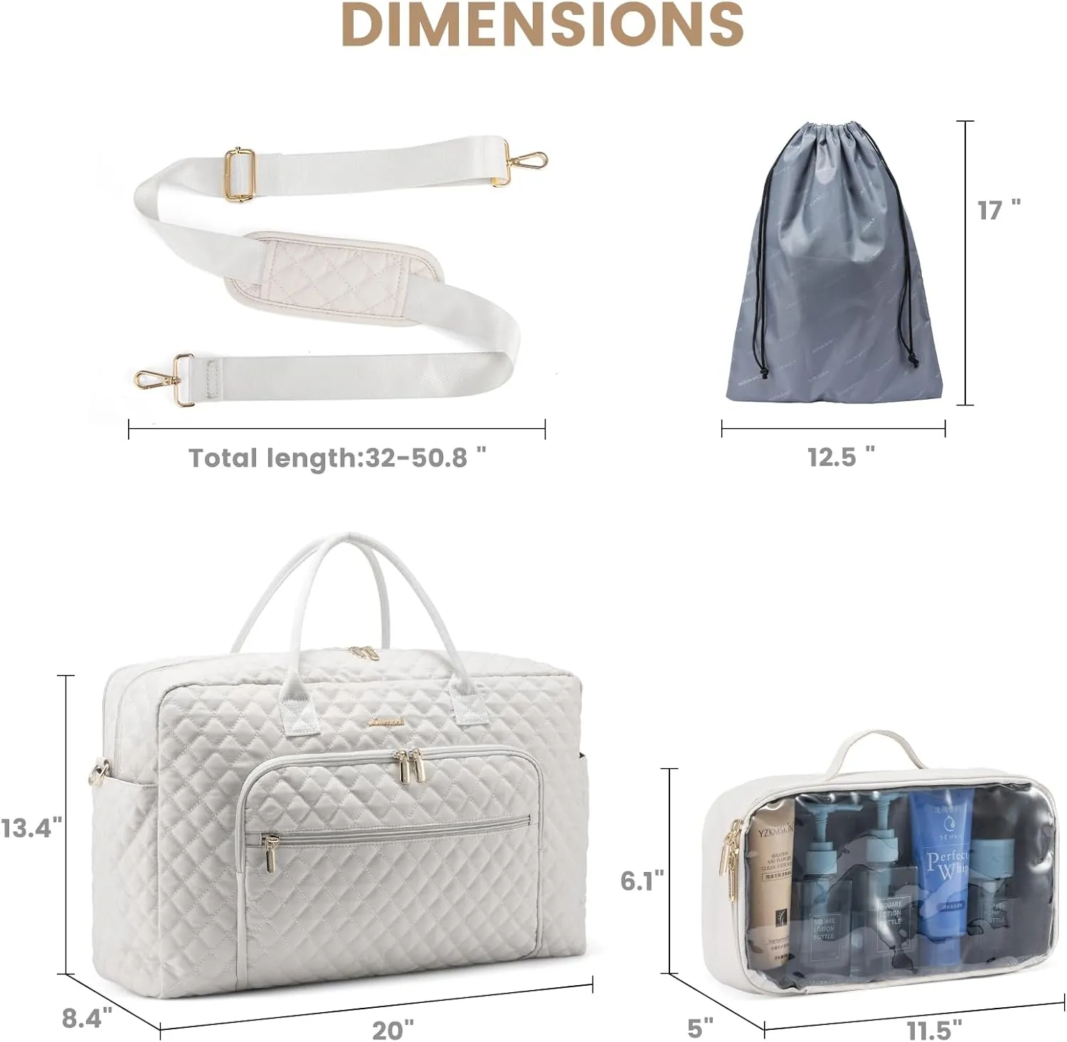 LOVEVOOK Travel Duffle Bag, Weekender Bag for Women with Toiletry Bag Carry on Overnight Bag with Laptop Compartment, Yoga Gym Bag with Wet Pocket Shoe Bag, Hospital Bag for Labor and Delivery