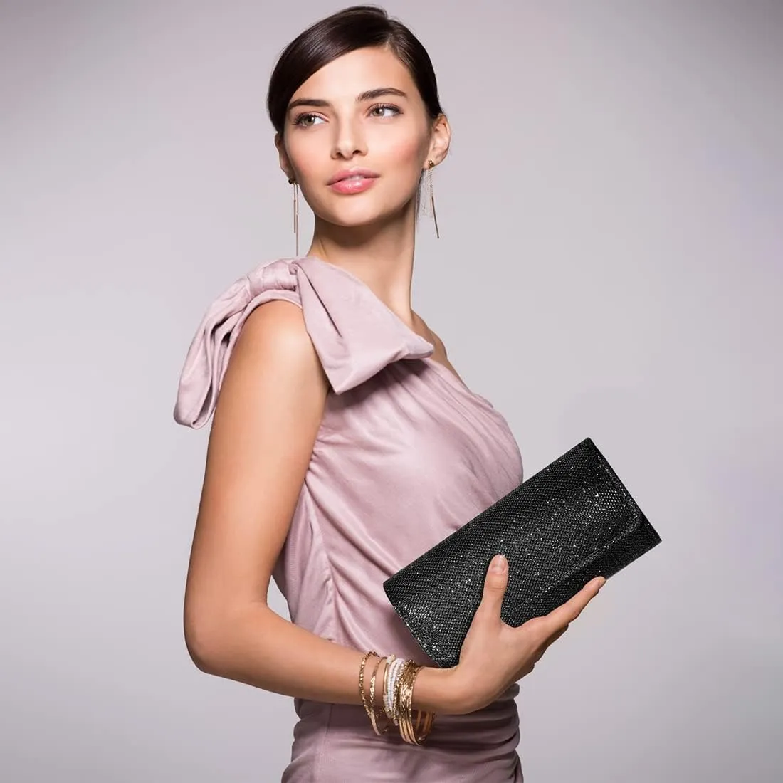 lovyoCoCo Evening Bag Clutch Purses for Women Ladies Sparkling Party Handbag Wedding Bag