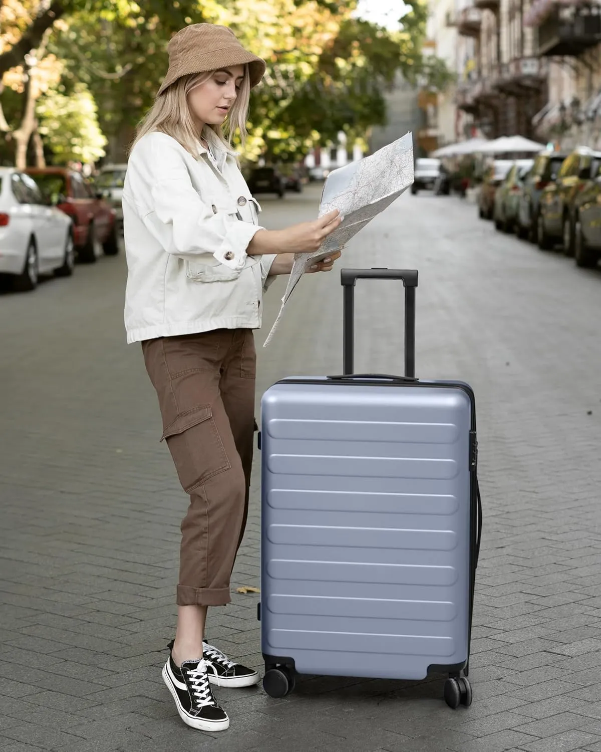 Luggage Sets 2 Piece, Carry On Luggage Airline Approved, Large Checked Luggage with Smooth Spinner Wheels, Expandable, Hard Shell PC Suitcase Sets, TSA Approved, 20in/28in (Shadow, Rhine Max)