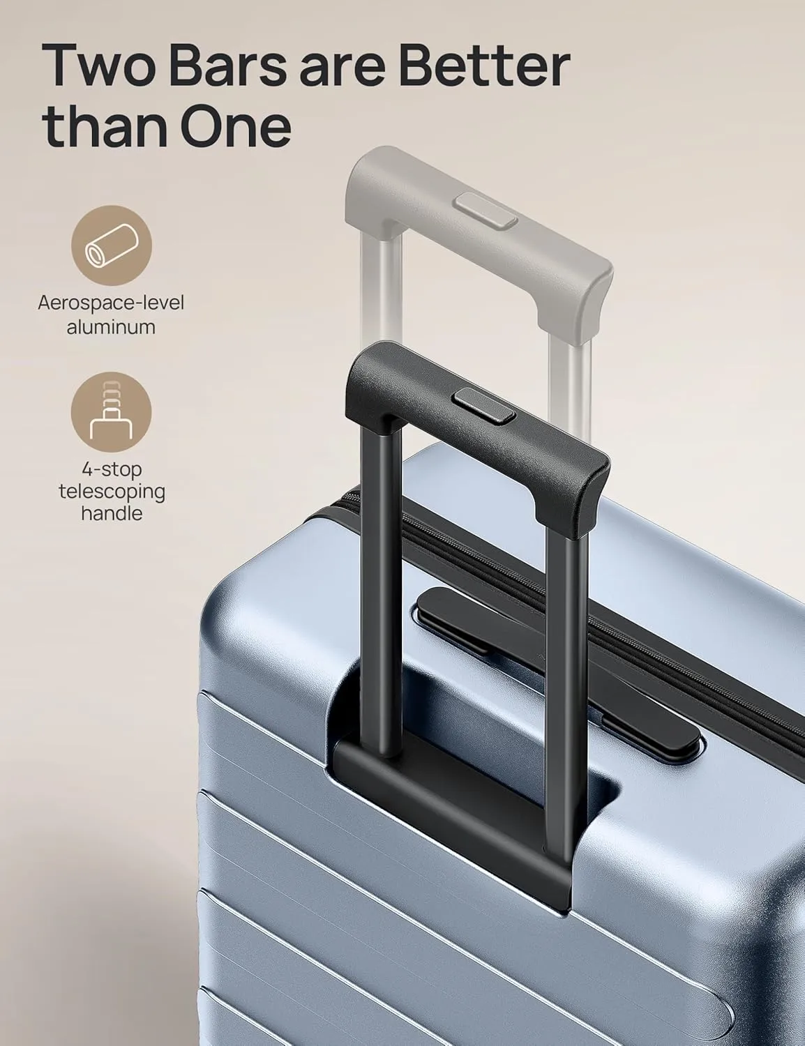 Luggage Sets 2 Piece, Carry On Luggage Airline Approved, Large Checked Luggage with Smooth Spinner Wheels, Expandable, Hard Shell PC Suitcase Sets, TSA Approved, 20in/28in (Shadow, Rhine Max)