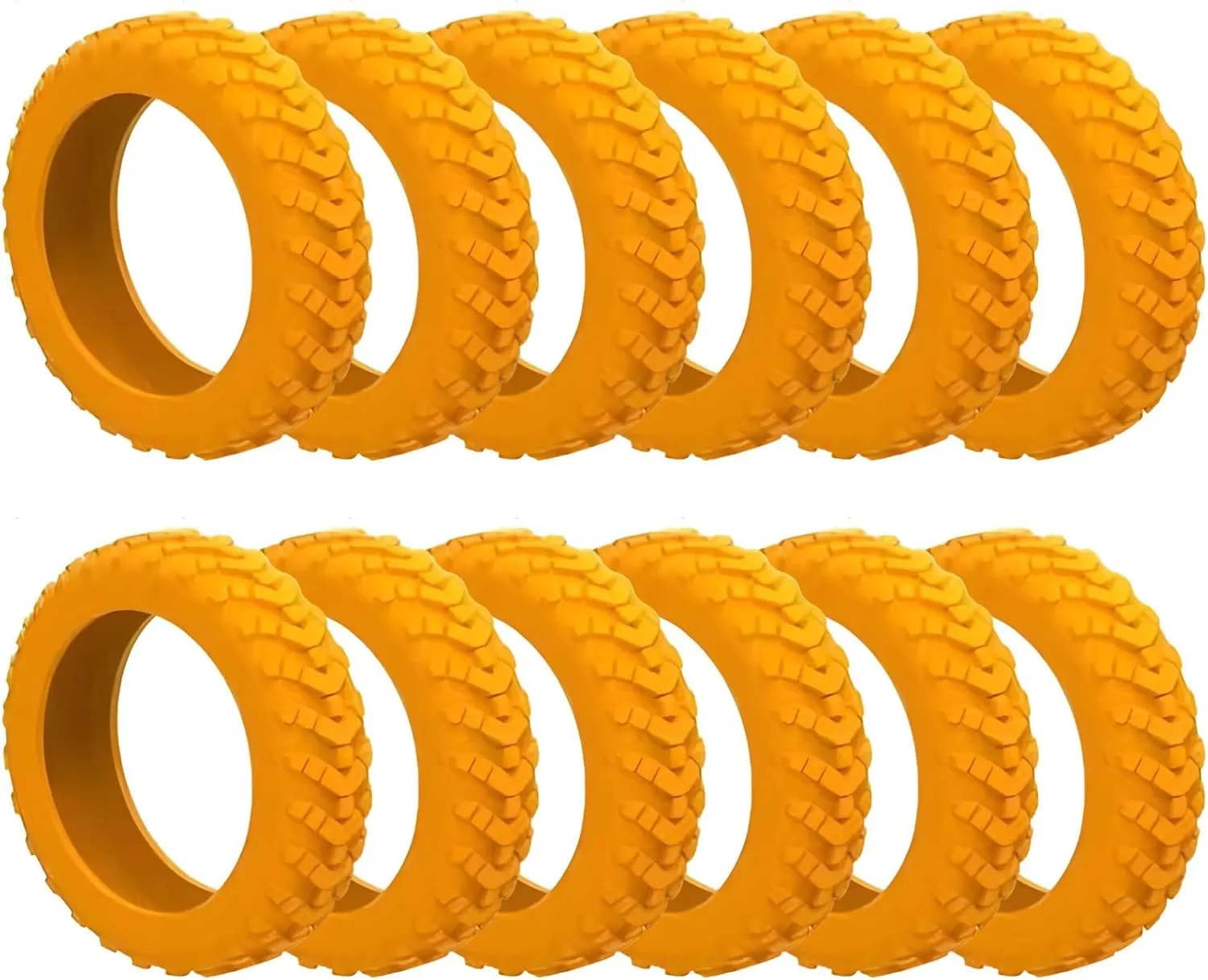 Luggage Wheel Protectors, Non-Slip Rubber Travel Covers, Noise-Reducing, Fits 2-2.6 Inch Wheels, Set Of 24, Orange