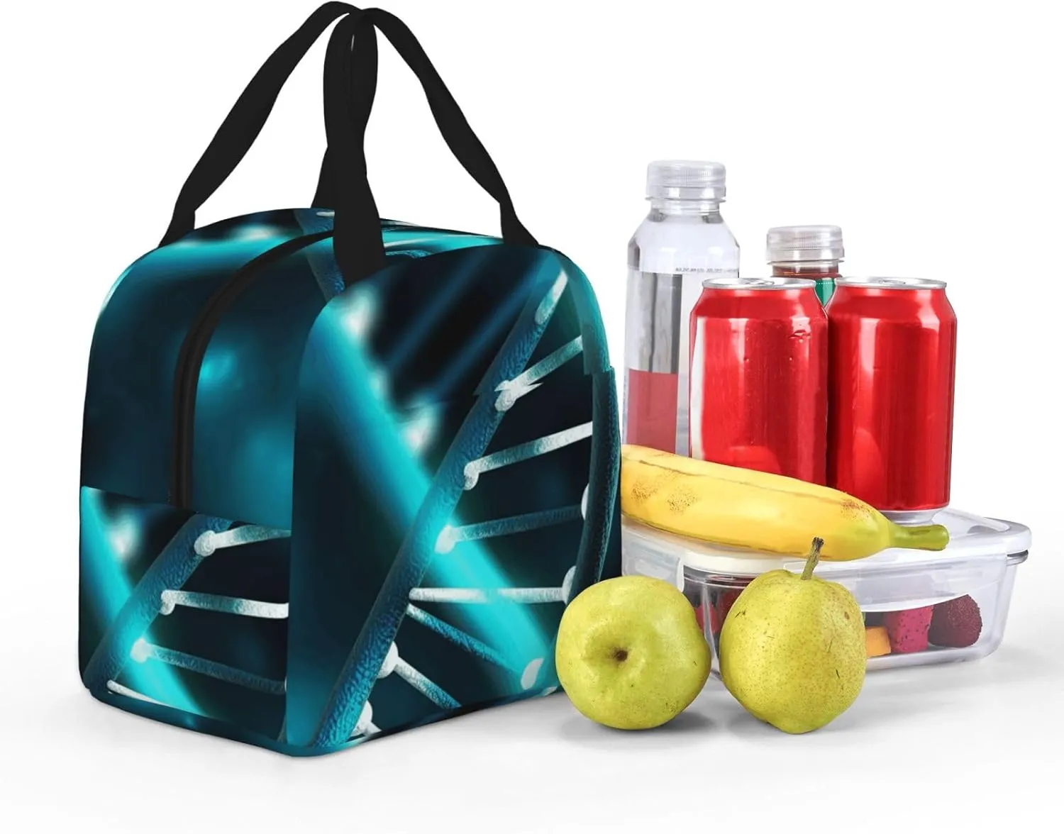 Lunch Bag for Men Women Reusable Insulated Lunchbox Science Gene Strand Lunch Tote Bag for Work Picnic
