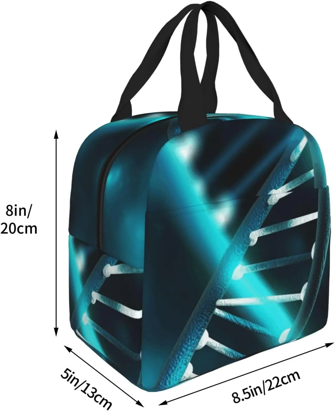 Lunch Bag for Men Women Reusable Insulated Lunchbox Science Gene Strand Lunch Tote Bag for Work Picnic