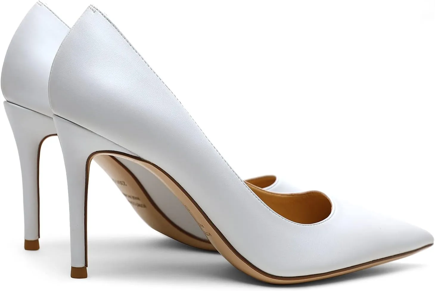 Lutalica W Women's Classic Pointed Toe Slip On 3.5 Inches Basic Medium High Heel Pumps Shoes for Work Party Wedding
