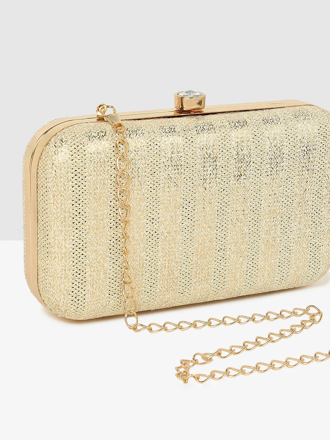 Luxe Gold Frame Clutch