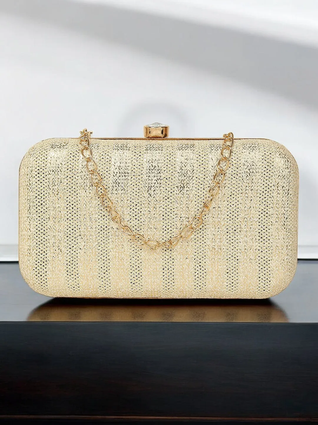 Luxe Gold Frame Clutch