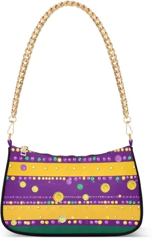 Mardi Gras Carnival Beads trendy chain shoulder purses for women womens handbags for mothers