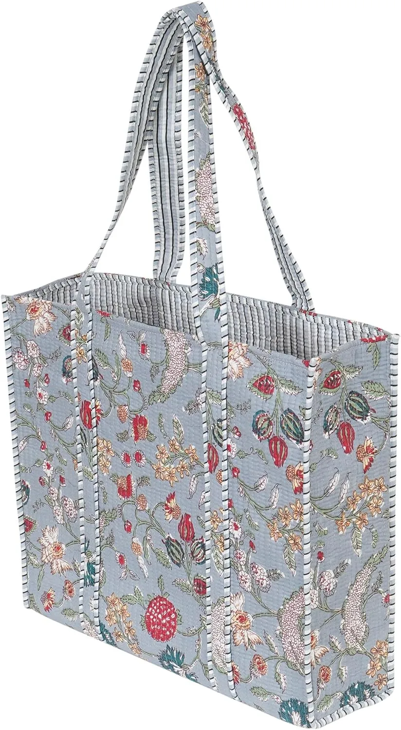 Marubhumi Women Lightweight Travel Bag Purse Cotton Shoulder Tote Bag For Shopping Grocery & Beach Bag