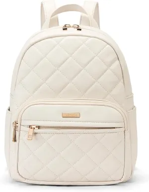 Marvolia Mini Backpack for Women - Vegan Leather Small Backpack Fashion Backpack Purse for Travel Work Shopping - White
