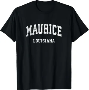 Maurice Louisiana LA Vintage Athletic Sports Design T-Shirt