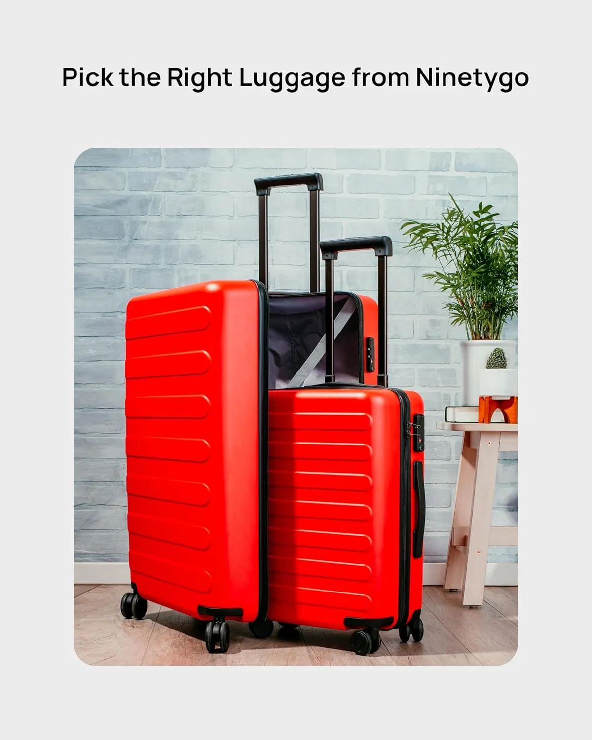 Medium Checked Luggage 24 Inch, Checking In Luggage with Smooth Spinner Wheels, Lightweight, Hard Shell PC Suitcase, Lightweight Travel Luggage, TSA Approved (Raspberry, Rhine Basic)