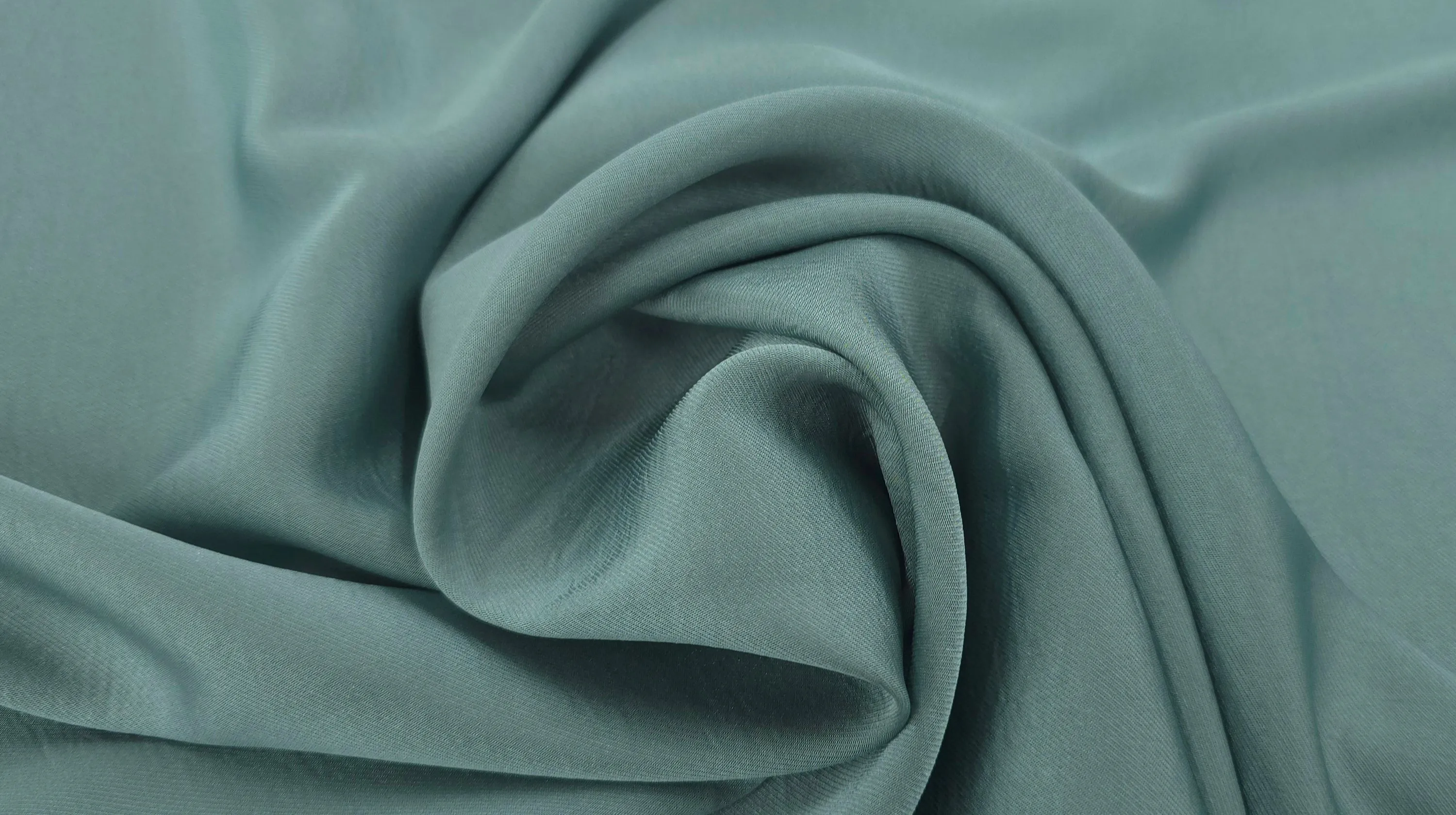 Medium Weight Stretch Satin Duck Egg