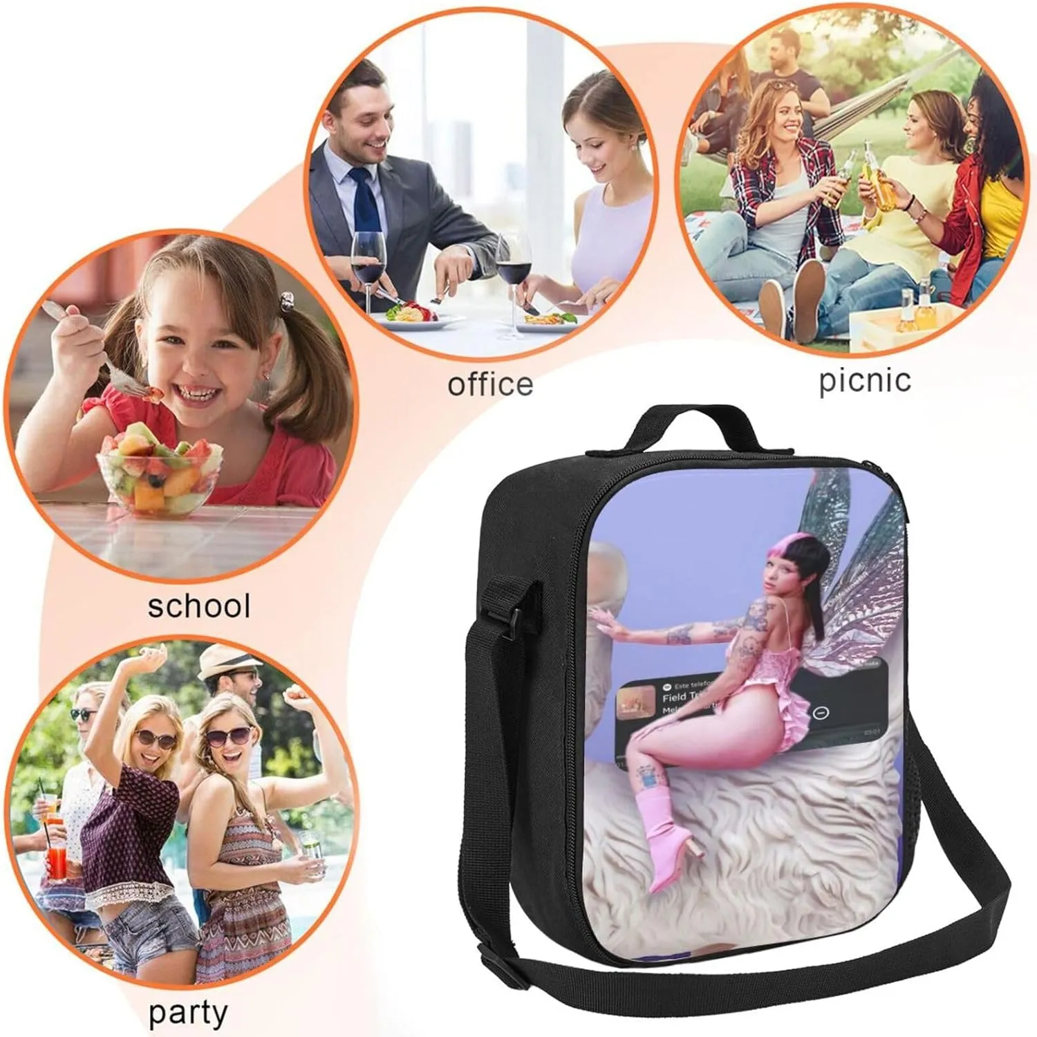 Mela-Nie Martinez Pink Shopping Bag, Suitable For Work, Picnics, And Daily Travel, Can Be Carried On One Shoulder