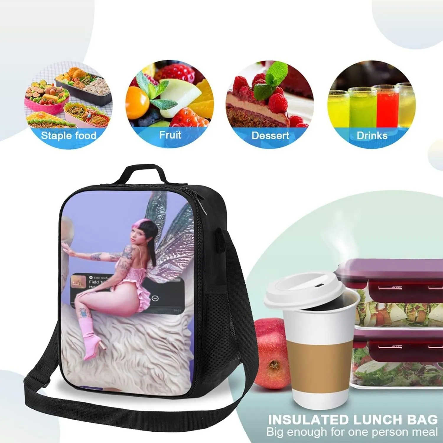 Mela-Nie Martinez Pink Shopping Bag, Suitable For Work, Picnics, And Daily Travel, Can Be Carried On One Shoulder