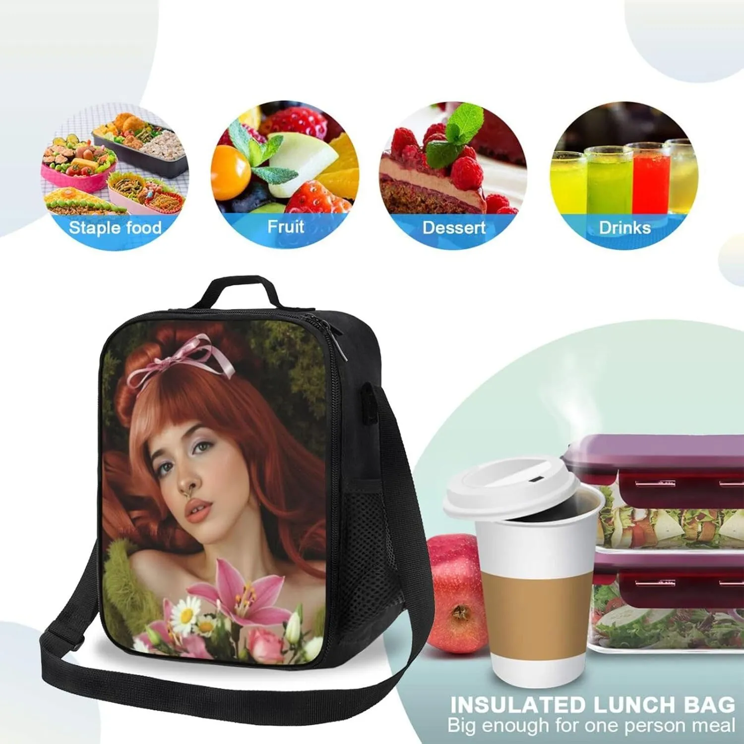 Mela-Nie Martinez Pink Shopping Bag, Suitable For Work, Picnics, And Daily Travel, Can Be Carried On One Shoulder