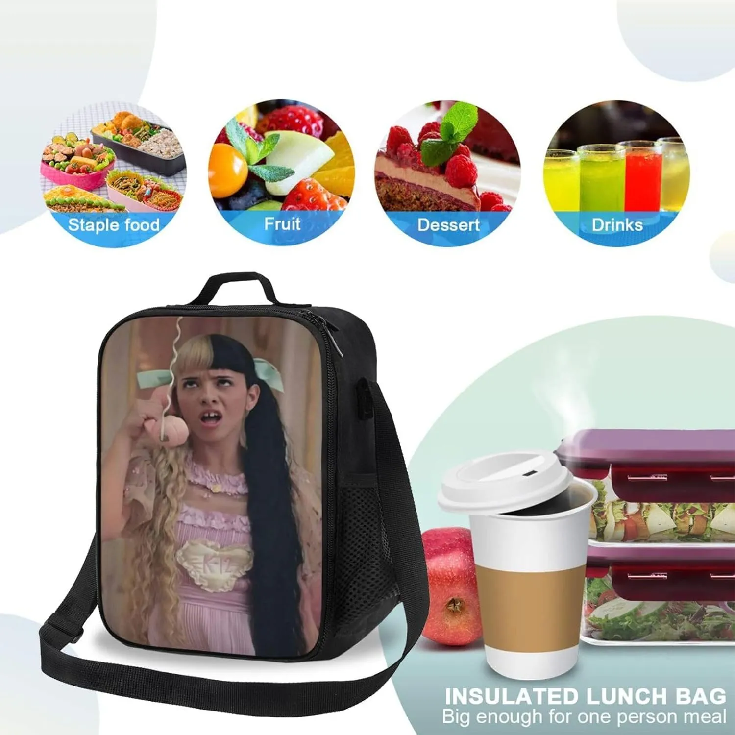 Mela-Nie Martinez Pink Shopping Bag, Suitable For Work, Picnics, And Daily Travel, Can Be Carried On One Shoulder