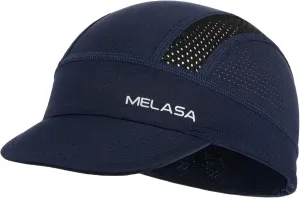 MELASA Cycling Cap, Cooling Skull Cap Helmet Liner with Sun Visor, Sun Protection Running Bike Cap for Men Women Under Helmet