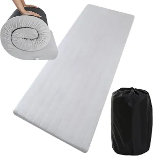 MeMoreCool Roll Up Mattress Foam Camping Mattress Pad, Portable Guest Mattress Floor Sleeping Mat, Cot Mattress Pad 3 Inch Thick Bed Roll for Adults, Rollable Mattress with Travel Bag