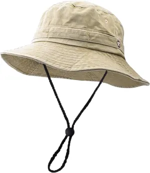 Men's Bucket Hat Camo Outdoor Sun Protection, Breathable Quick-Dry Fishing Gardening Hiking Hat ​,UPF50  Cotton Wide Brim​