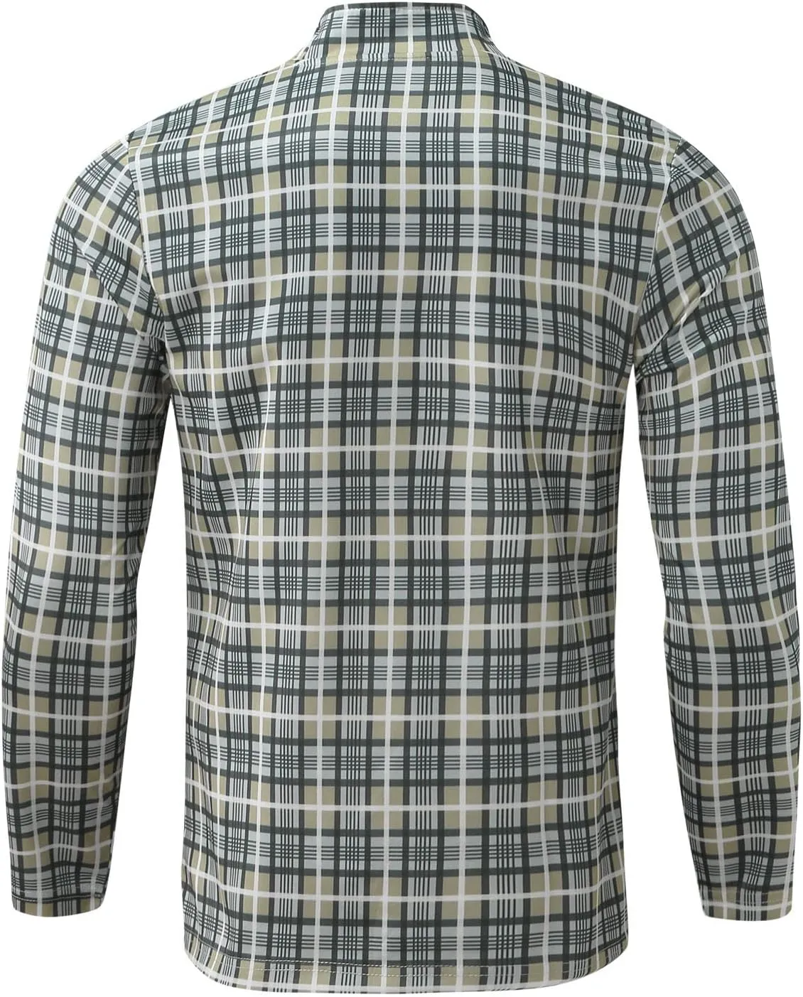 Men's Cotton Plaid Shirts Jacket Fleece Lightweight Breathable Long Sleeve Lapel Formal Shirt Plaid Flannel Shirts