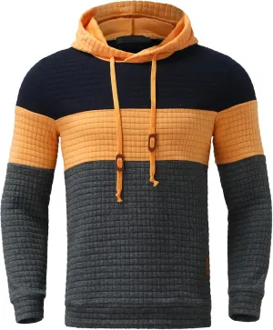 Mens Hoodies Pullover Fashion Loose Plus Size Hooded Pullover Sweater Full Zip Long Sleeve Sweatshirt Full Zip Long