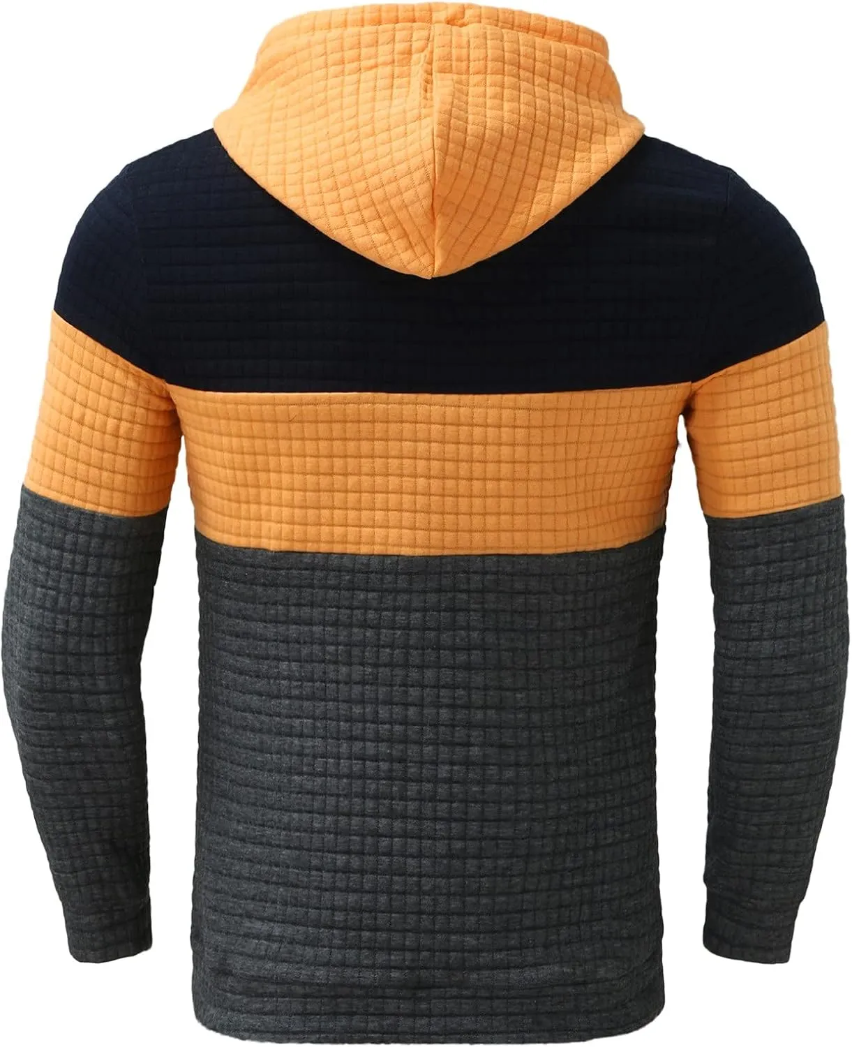 Mens Hoodies Pullover Fashion Loose Plus Size Hooded Pullover Sweater Full Zip Long Sleeve Sweatshirt Full Zip Long