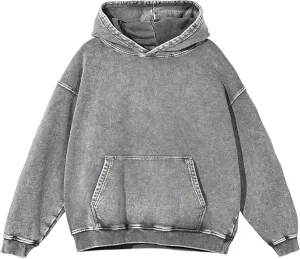 Mens Oversized Hoodies Vintage Hoodie Couples Pullover Acid Wash Hoodies for Men Streetwear Sweatshirts