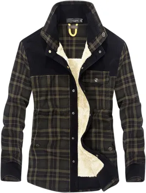Men's Plaid Hooded Shirts Casual Print Lapel Button Down Pocket Long Sleeve Shirt Fall Casual Button Down Shirts
