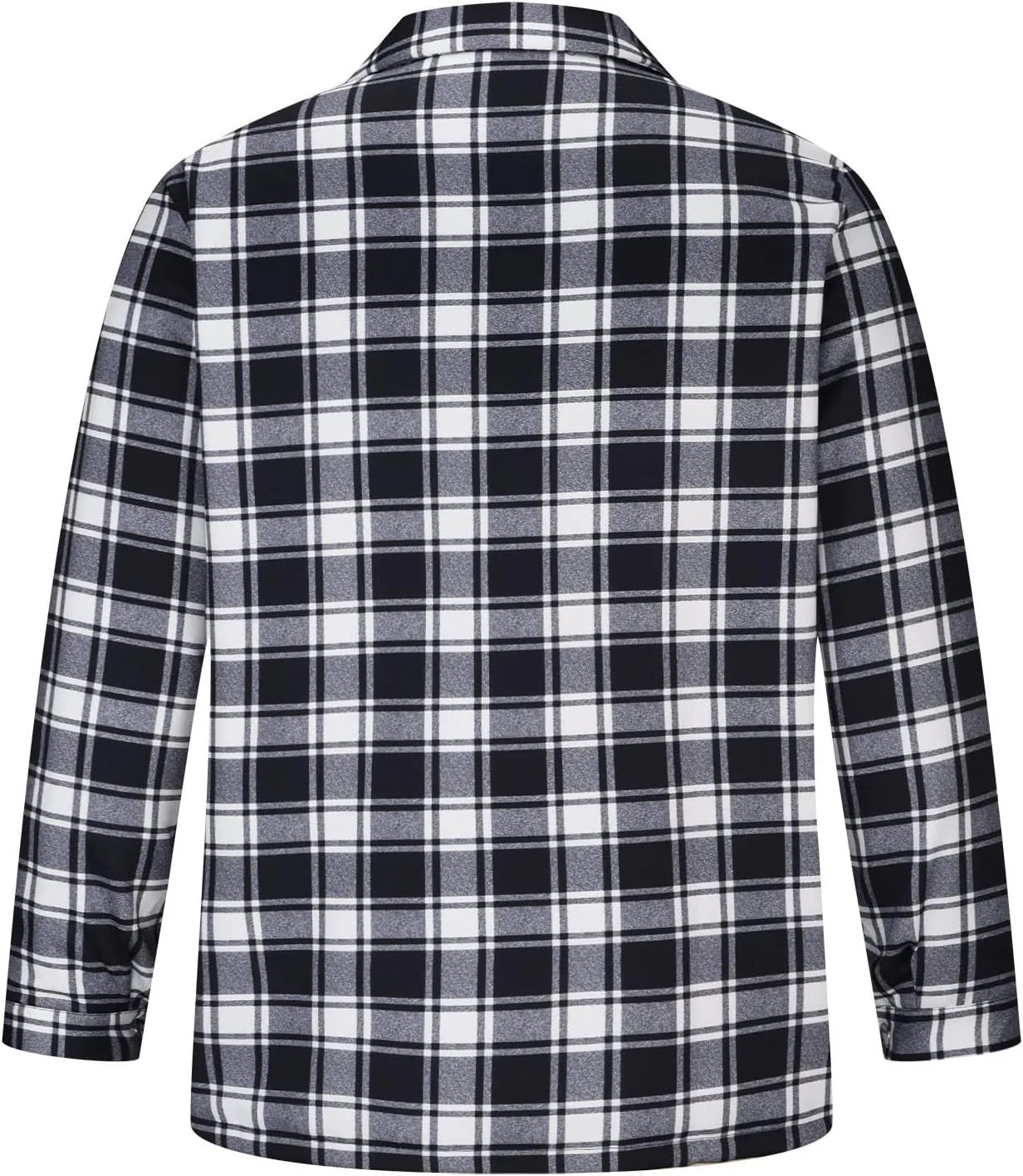 Mens Sherpa Lined Shacket Regular Fit Long Sleeve Plaid Shacket Coat Casual Long Sleeve Buttons Shirts Jackets