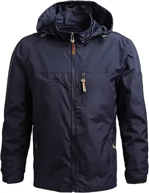 Men's Warm Ski Jacket, Lined Winter Jacket, Water-Repellent Functional Jacket with Detachable Hood