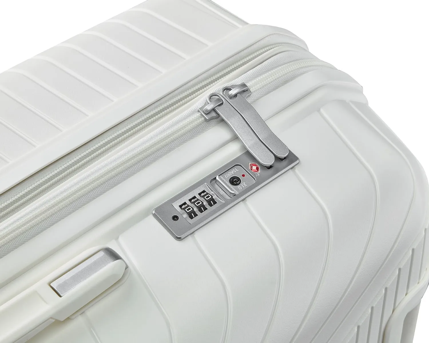 Merax 4-Piece Expandable Luggage Set (14/20/24/28 Inch) Lightweight Hardshell Suitcase with 360° Silent Spinner Wheels, TSA Lock, Waterproof for Family Travel (White, 4-Piece Set)