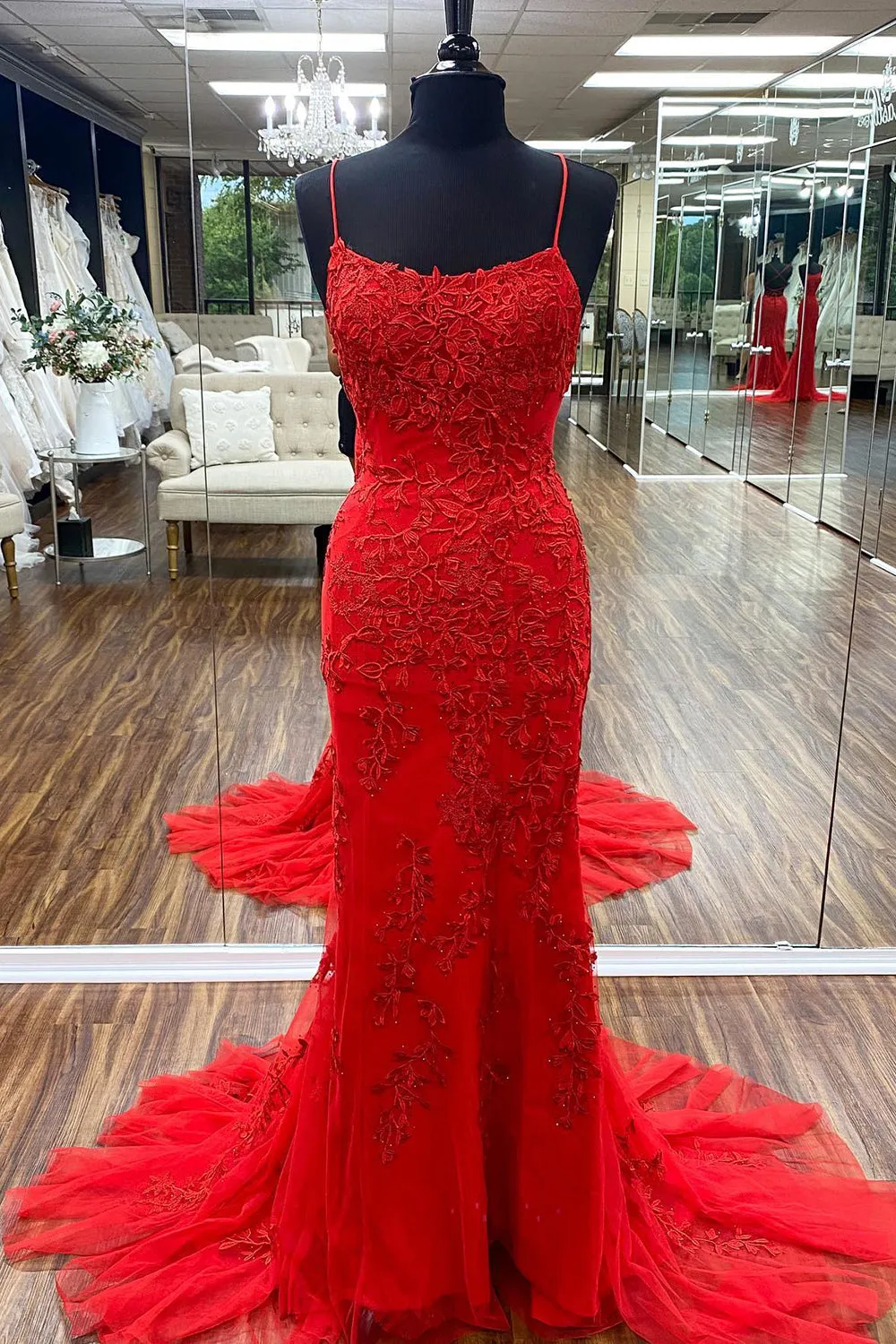 Mermaid Prom Dress Blue Long Evening Dress Backless Evening Dress