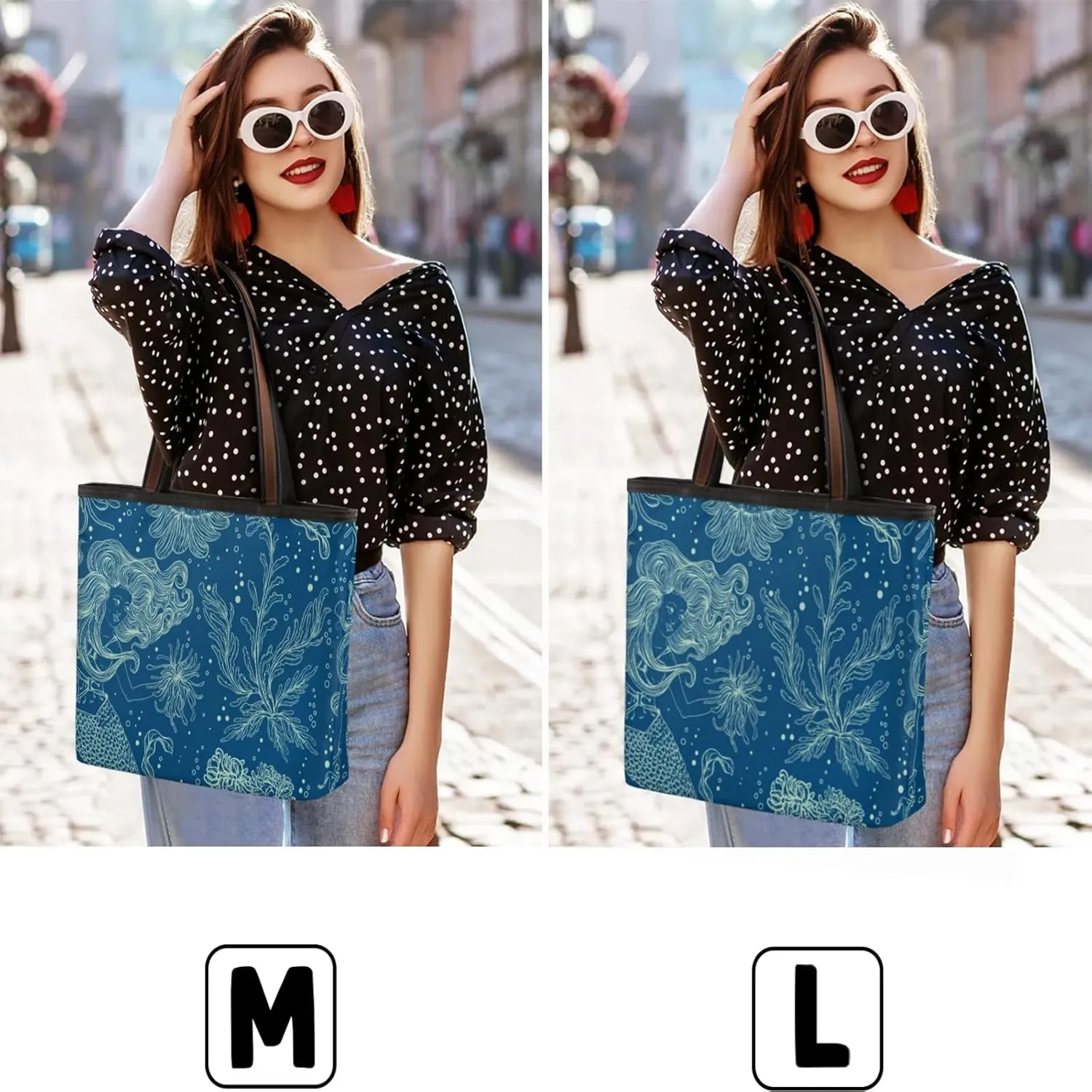 Mermaid Seaweed Tote Bag for Women Womens Handbags Tote Bag for Work Shopping Travel Beach