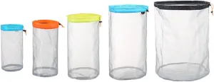 Mesh Stuff Sacks Set Mesh Drawstring Storage Bag Bag for Camping Travel Hiking Outdoor Sports Backpacking Bag