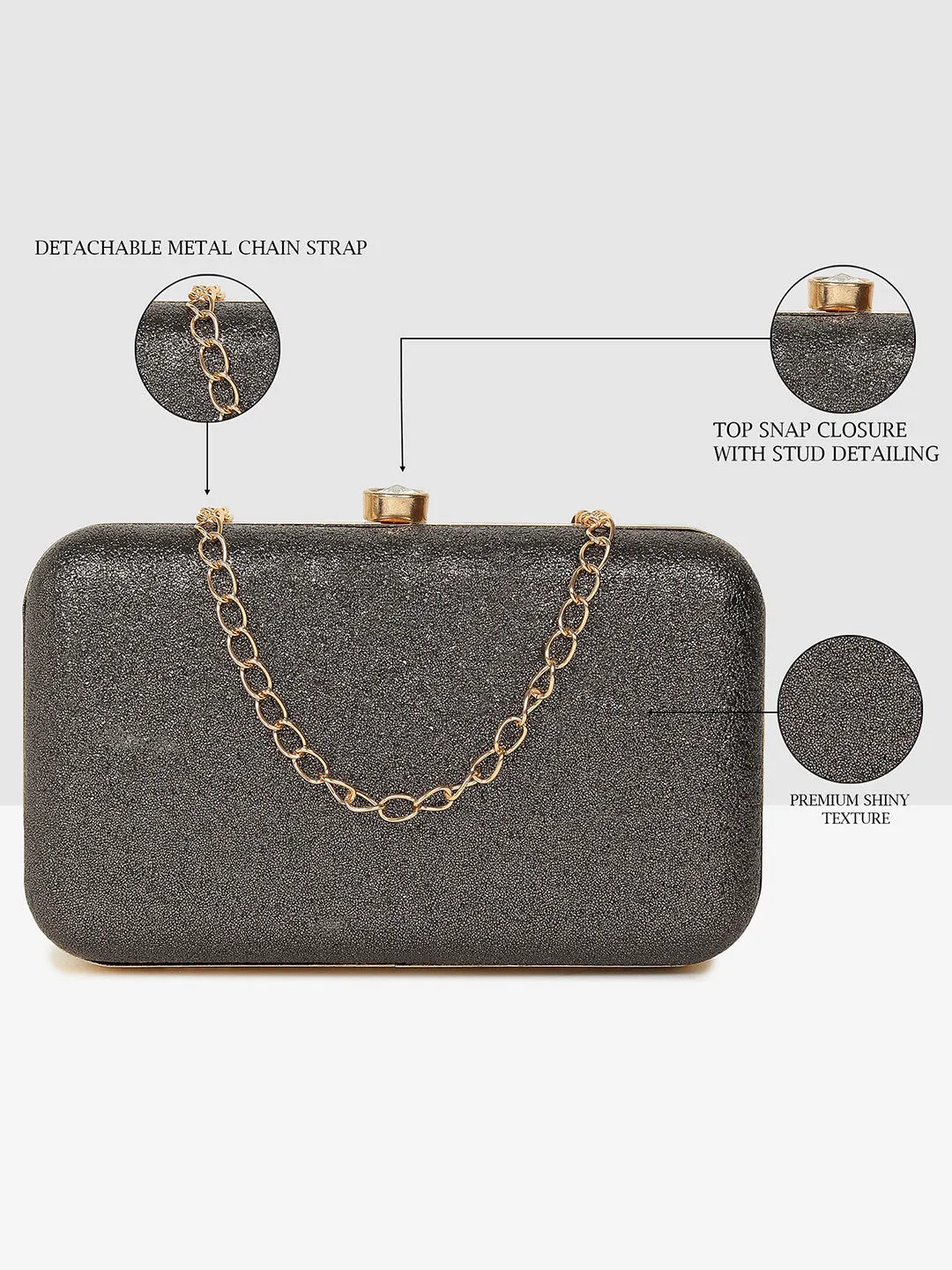 Midnight Chic Chain Clutch