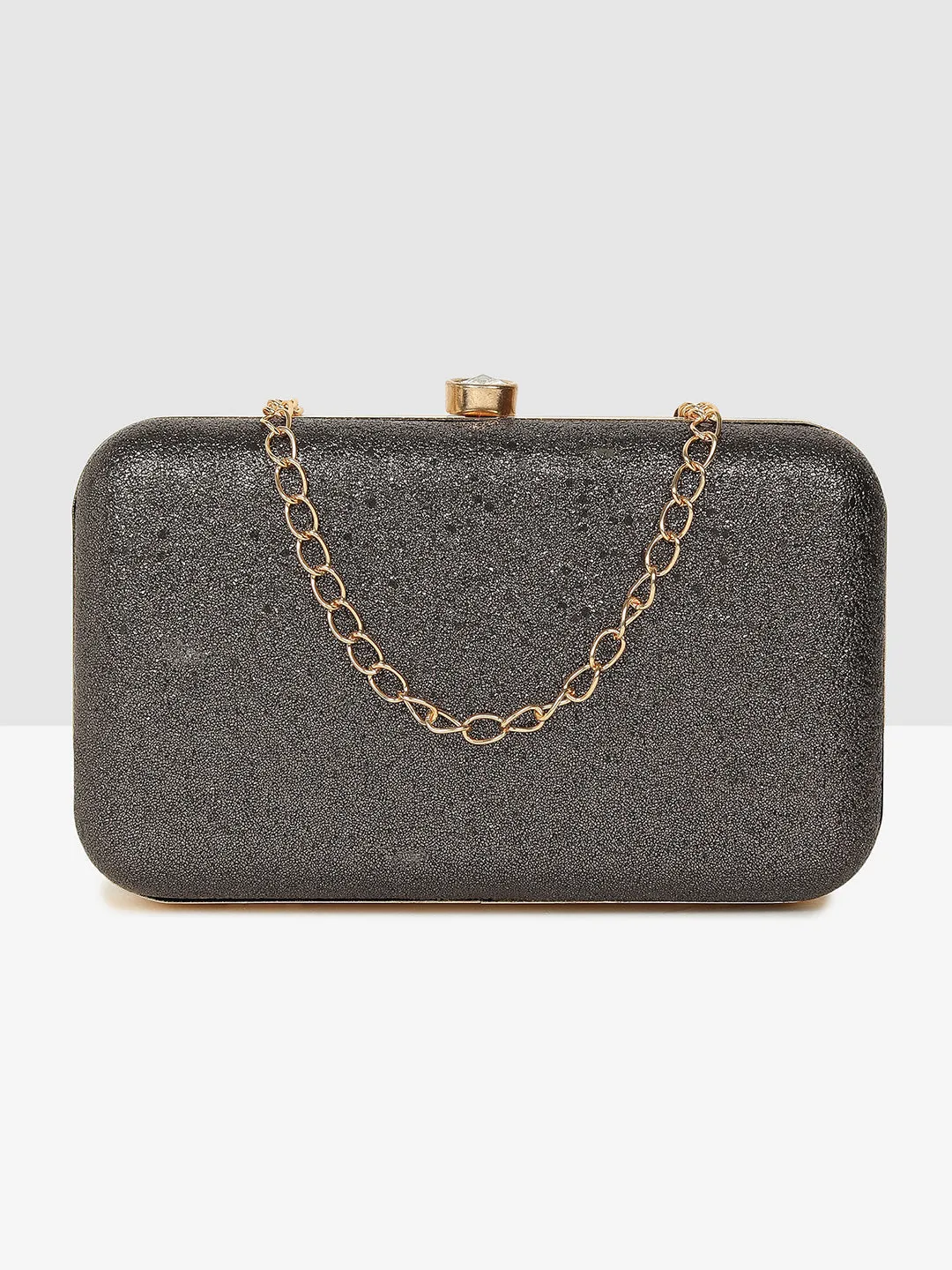 Midnight Chic Chain Clutch
