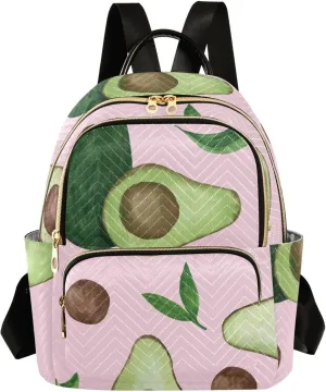 Mini Backpack Quilted Purse for Womens Small Backpack Daypack Avocado Print for Travel Daily Outing,Multi10