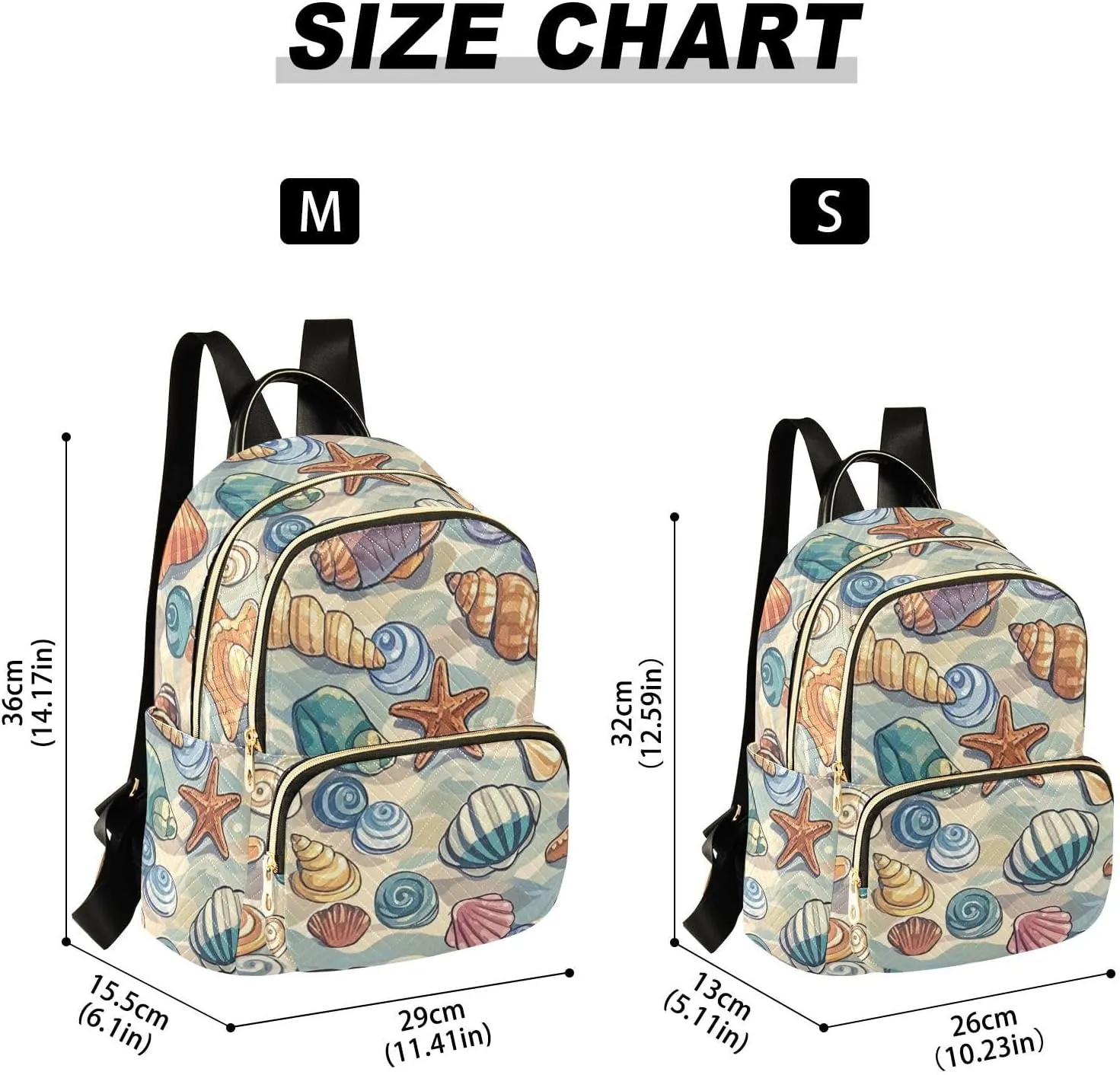 Mini Backpack Quilted Purse for Womens Small Backpack Daypack Starfish Design for Travel Daily Camping,Multi2