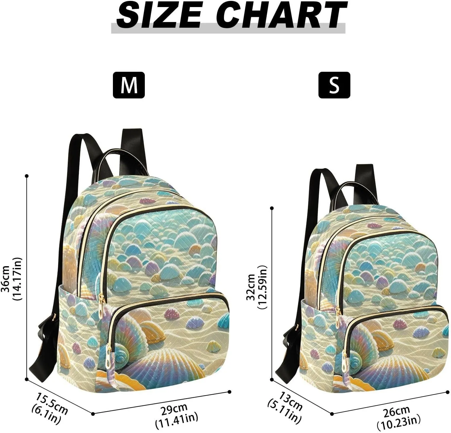 Mini Backpack Quilted Purse for Womens Small Backpack Daypack Starfish Design for Travel Daily Camping,Multi3