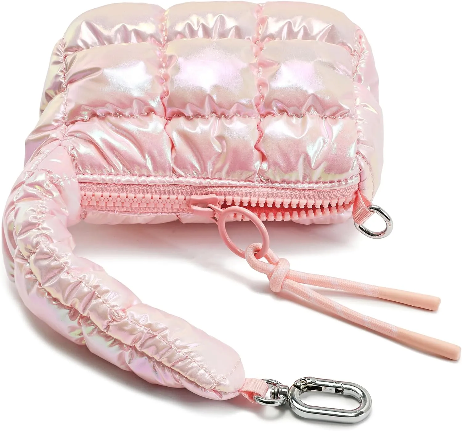 Mini Quilted Wristlet Bag for Women, Puffer Handbags,Evening Bags,Charm Lipstick Bag,Cute bag Charm for Gift
