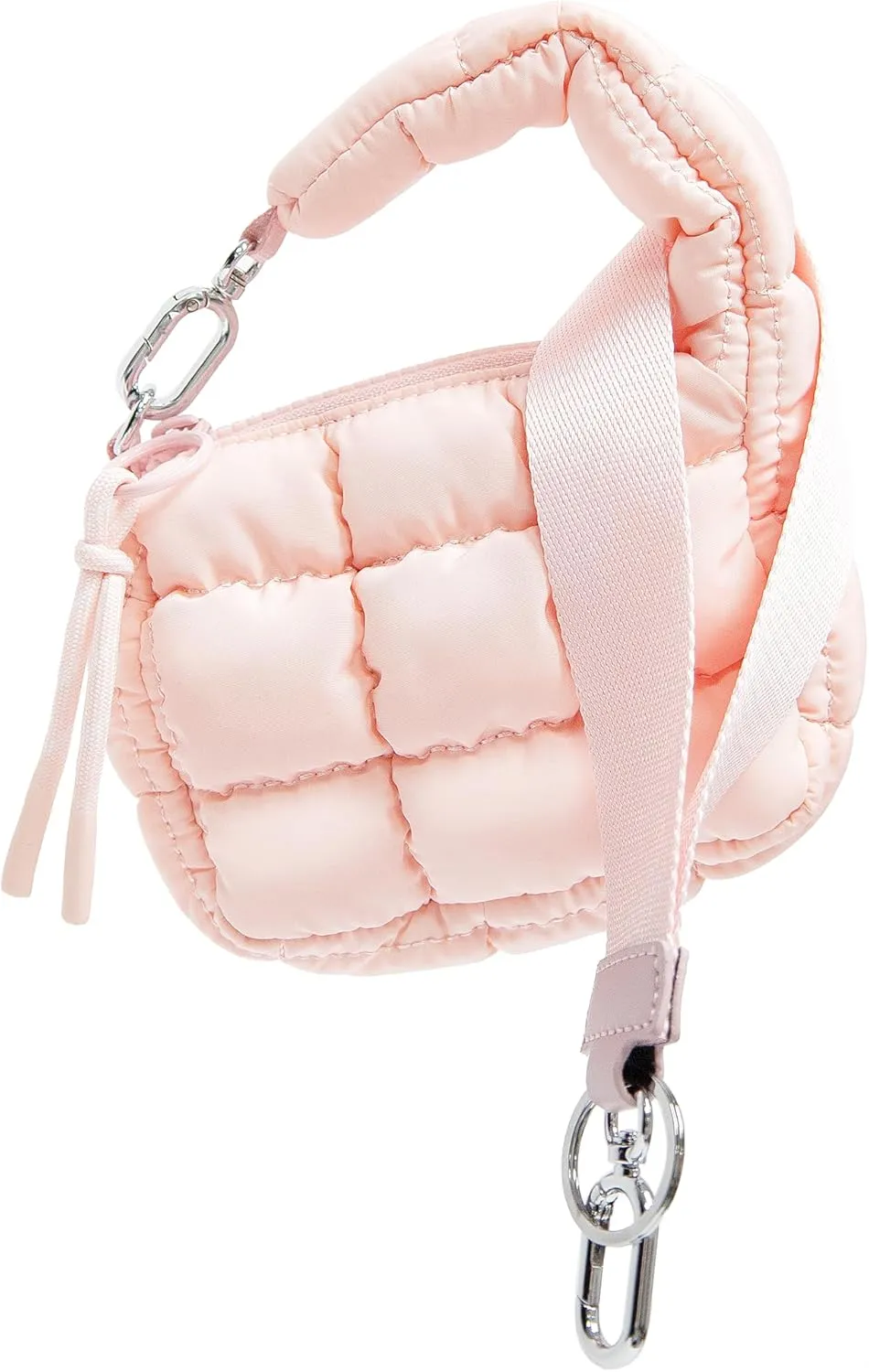 Mini Quilted Wristlet Bag for Women, Puffer Handbags,Evening Bags,Charm Lipstick Bag,Cute bag Charm for Gift