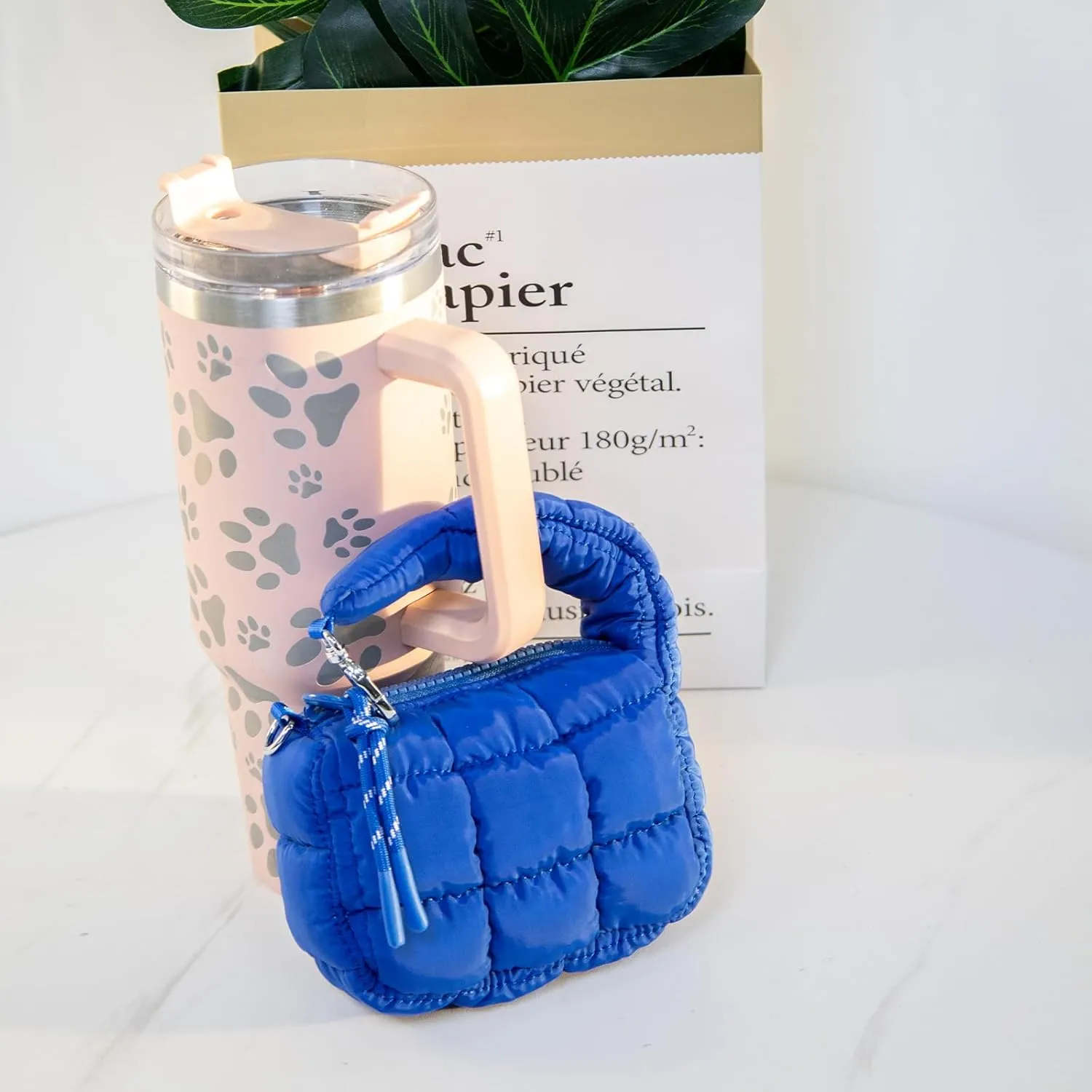 Mini Quilted Wristlet Bag for Women, Puffer Handbags,Evening Bags,Charm Lipstick Bag,Cute bag Charm for Gift