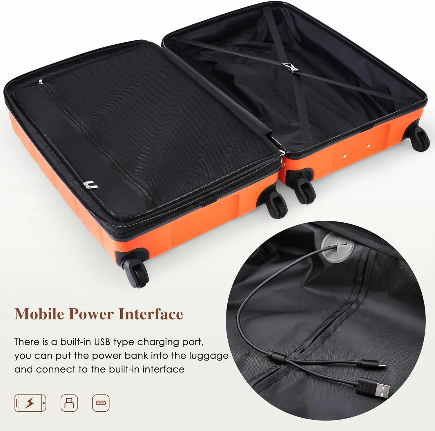 Modern, Orange, One Size
