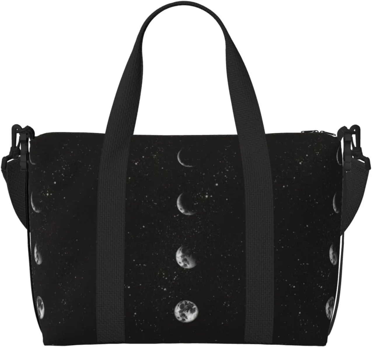 Moon Phases Travel Bag for Women Men Weekender Bags Carry on Overnight Bag Tote Bag Yoga Gym Bag for Gym, Work, Weekend, Travel, Personal Items