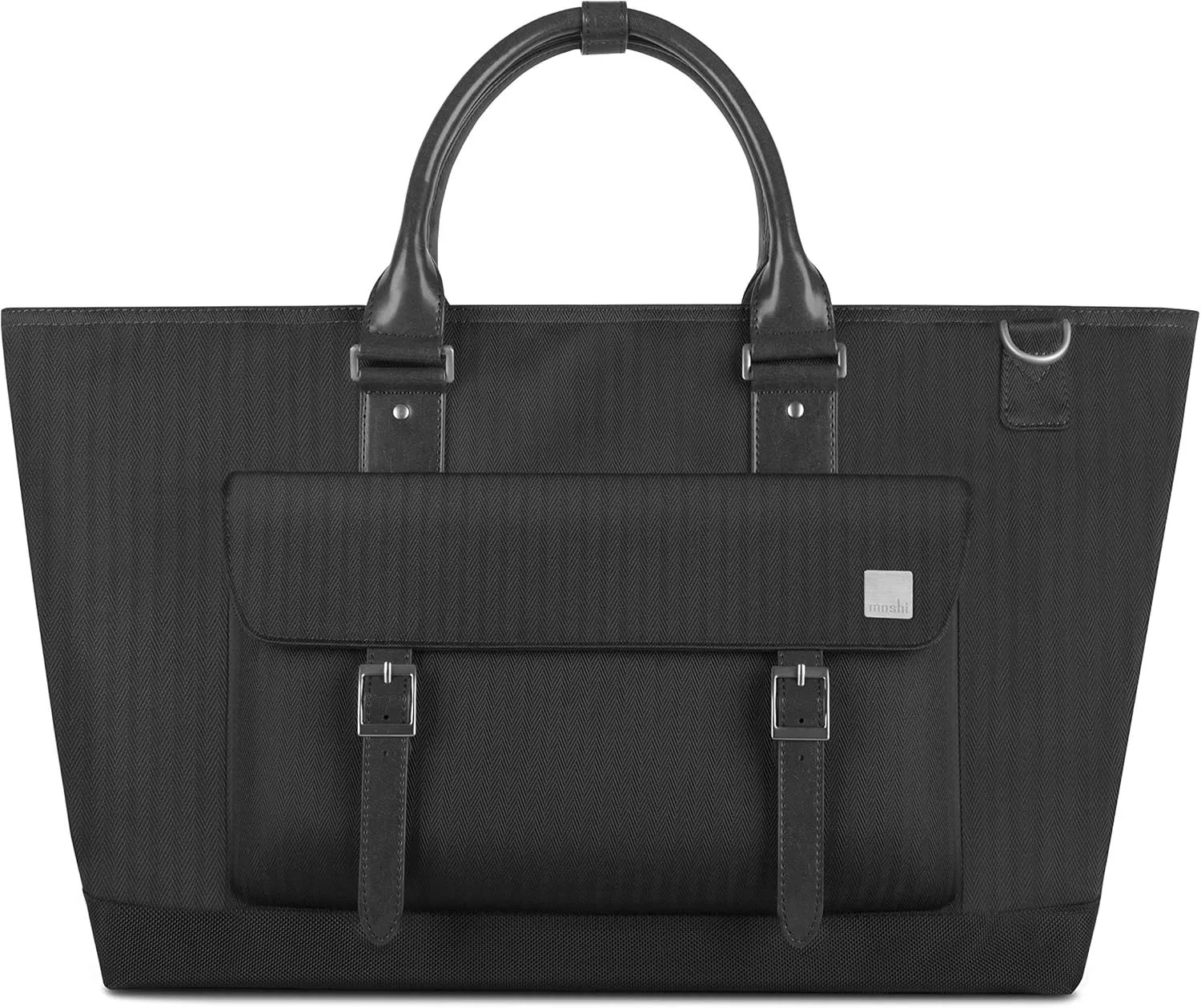 Moshi Costa Travel Satche Crush-Resistant, for 13-15" Laptop, ipad, Men Shoulder Strap Bag, Camera Briefcase (Slate Black)