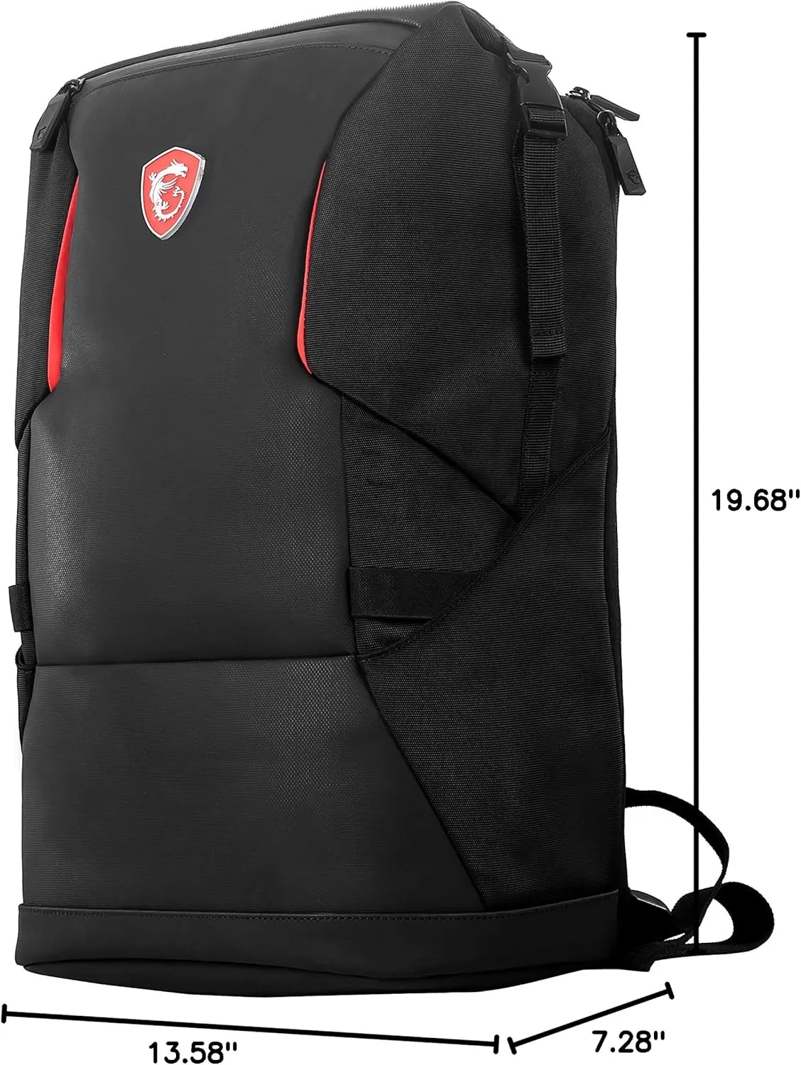 MSI Urban Raider Gaming Laptop Backpack, Quick Access, Padded Mesh, Lightweight Polyester Exterior, Fits Up to 17" Laptop, Water Repelent IPX-2, Medium