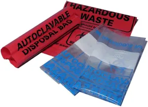 MTC Bio A9000C, Autoclave Bags, 12.2 x 26" (31 x 66Cm), Clear, Biohazard, Printed, Marking Area, 200/cs