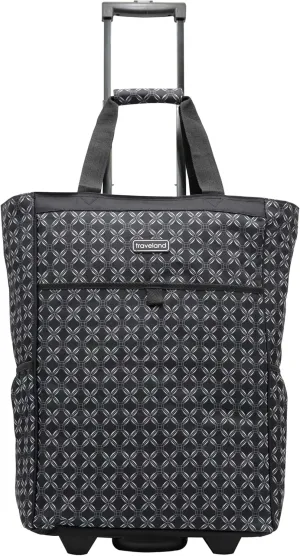 Multi-Purpose Rolling Tote-Black Geometry