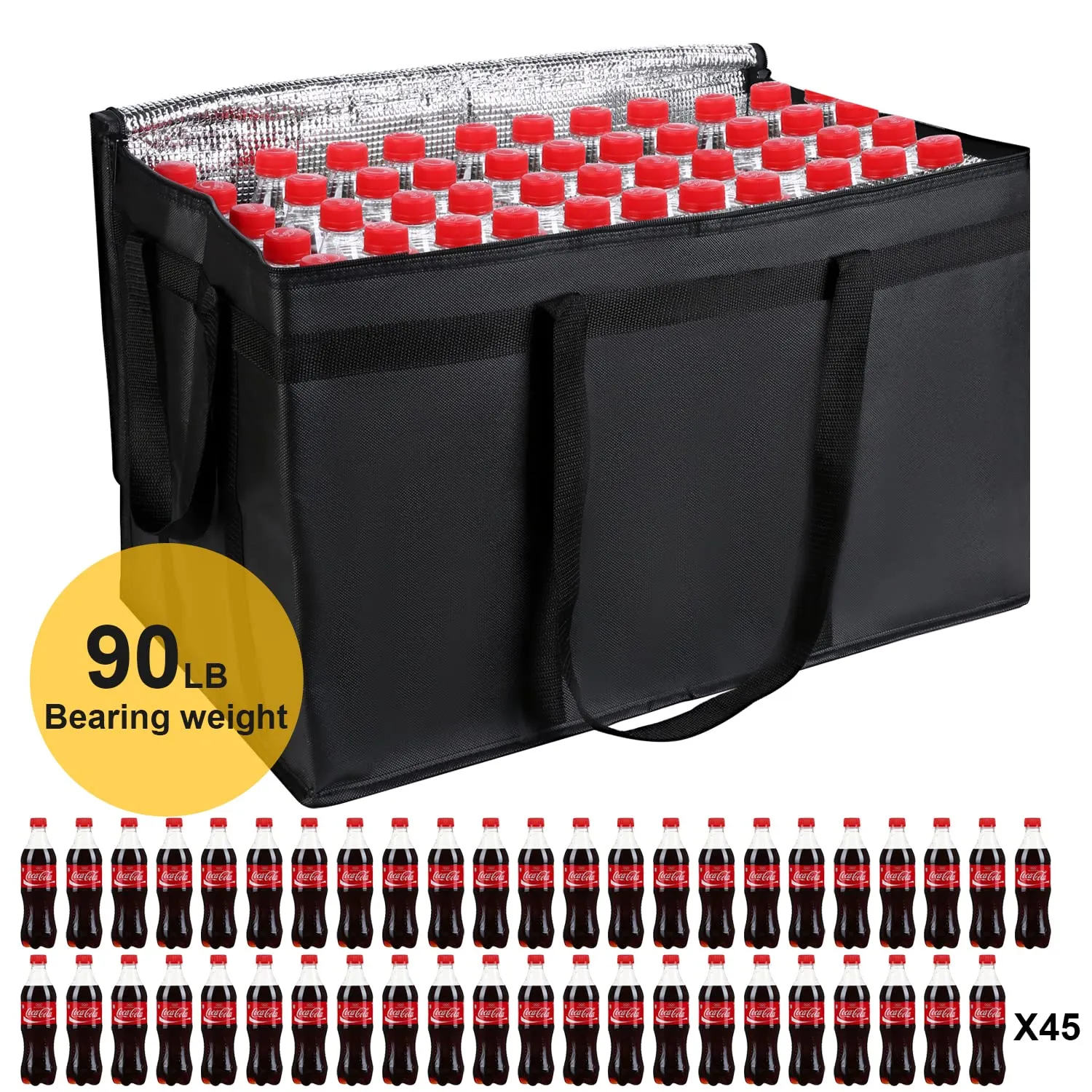 musbus Additional Bottom Plate 2-Pack XXXL Insulated Food Delivery Bag Cooler Bags Keep Food Warm Catering Therma for doordash Catering Cooler Bags Keep Food Warm Catering